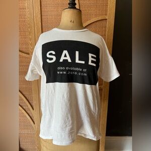 Zara Black and White Sale Graphic Tee